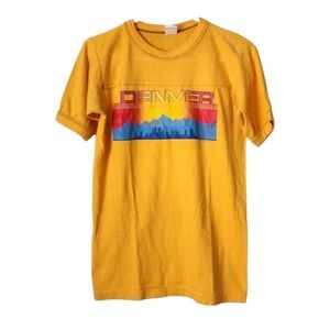 DENVER x VINTAGE 70s ringer graphic tee city tee size in gold S